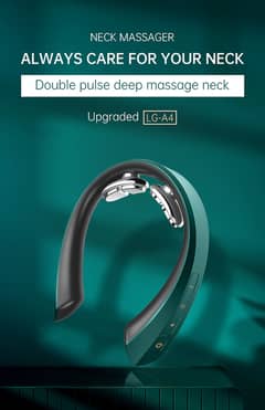 Neck Massager Dual-pulse Intelligent With Remote Control Rechargeable 0