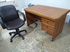 Solid Wooden Office/Computer table with chair