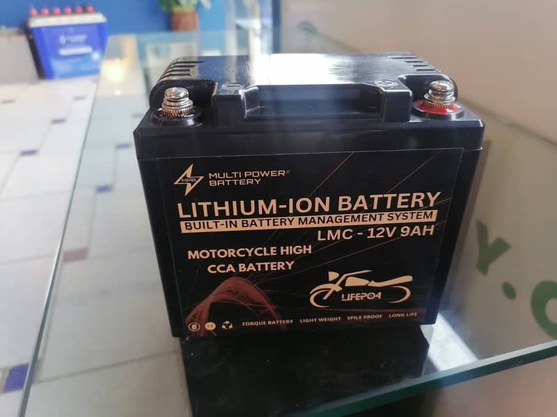 12V 9AH LITHIUM-ION BATTERY - MOTORCYCLE HIGH CCA BATTERY - LIFePO4 1