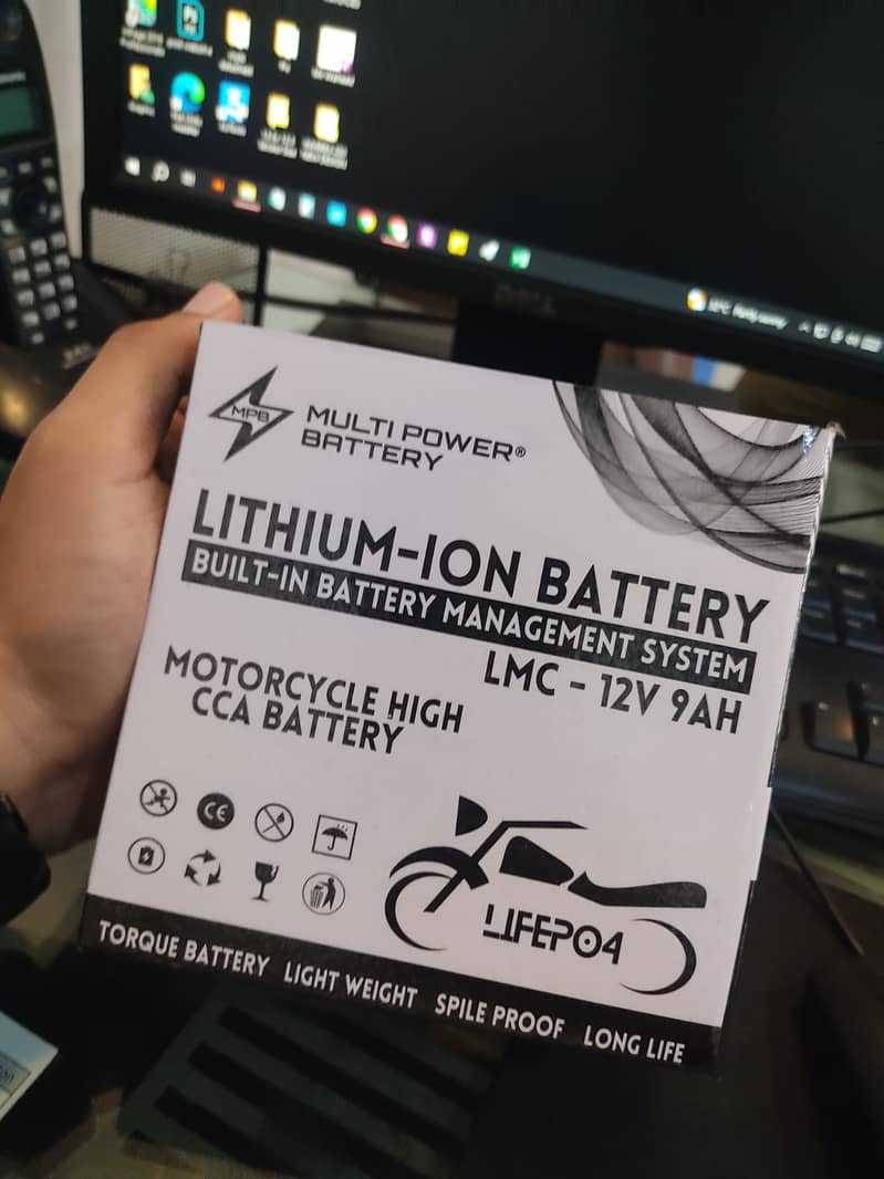 12V 9AH LITHIUM-ION BATTERY - MOTORCYCLE HIGH CCA BATTERY - LIFePO4 2