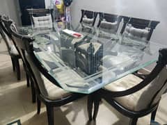 8 chairs faining table for sale 0