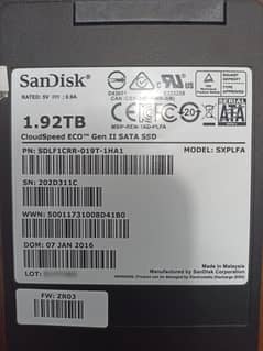 2 TB SSD SANDISK 2.5 0