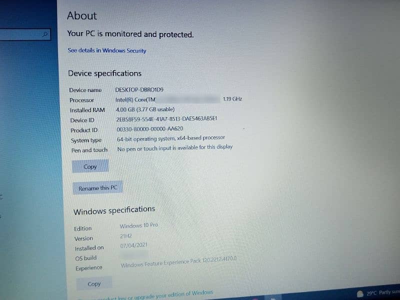 Laptop Dell Inspiron 15 3593 10th generation box pack condition 3