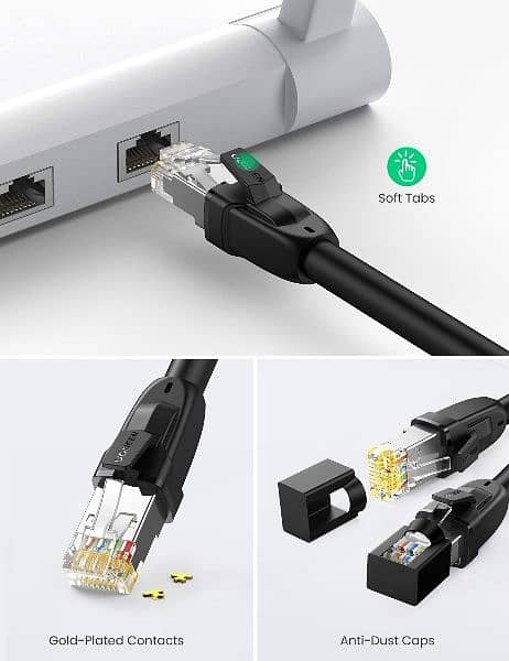 UGREEN Cat 8, 7, 6, Ethernet Cable RJ45 High Speed ​​Network LAN Cable 7