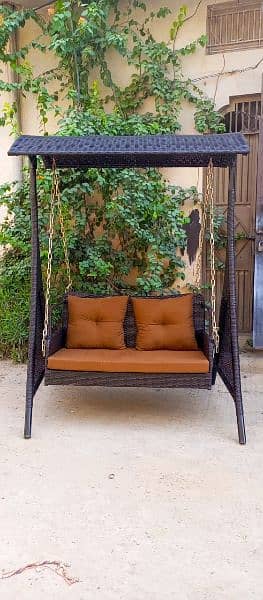 rattan double seater swing  for outdoor