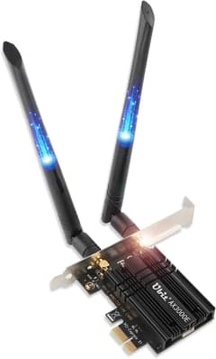 Ubit WiFi 6 AX3000E Wireless Card, Max 2974Mbit/s, Tri-Bands (6G/5G/2. 0
