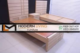 New stylish 2 single bed one side tabel