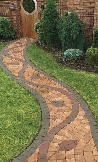Fan shaped Paver|outdoor tiles|paving stone|Tuff tiles | Flooring 2