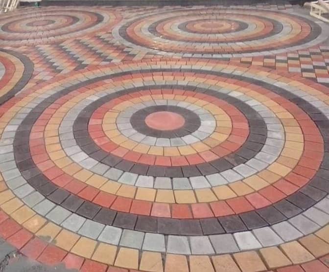Fan shaped Paver|outdoor tiles|paving stone|Tuff tiles | Flooring 0
