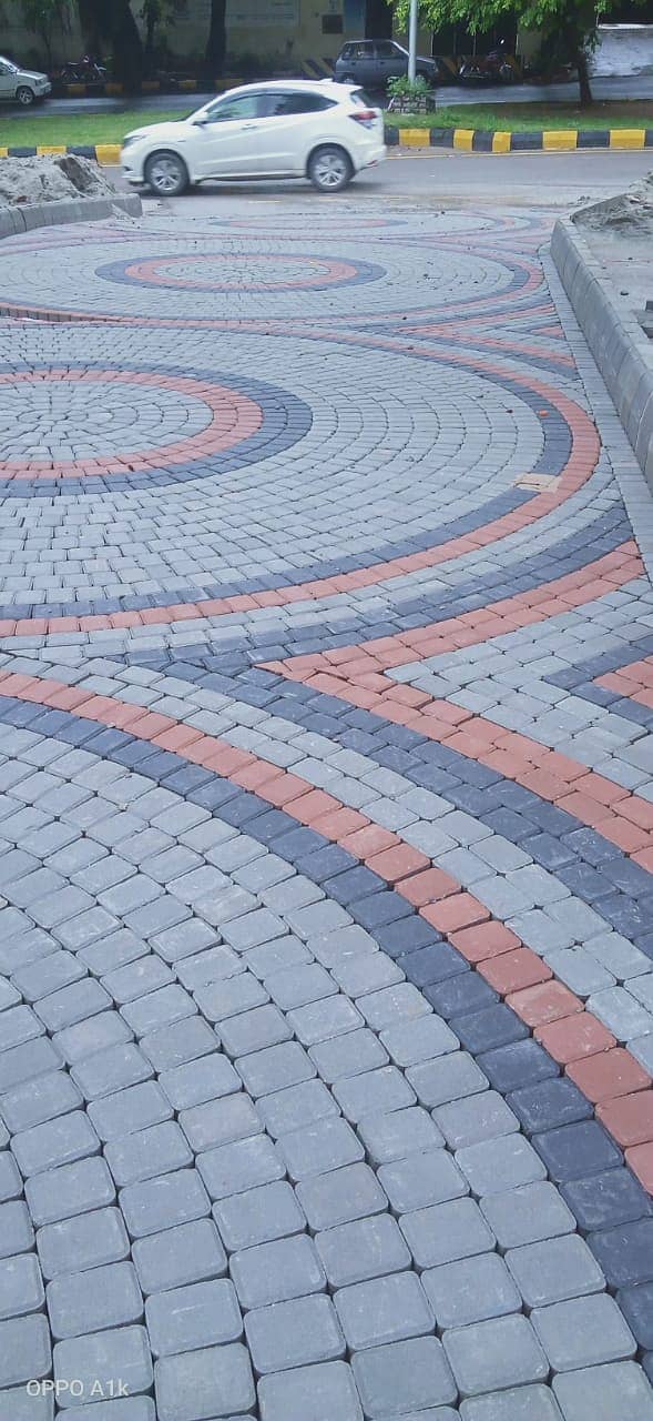 Fan shaped Paver|outdoor tiles|paving stone|Tuff tiles | Flooring 6