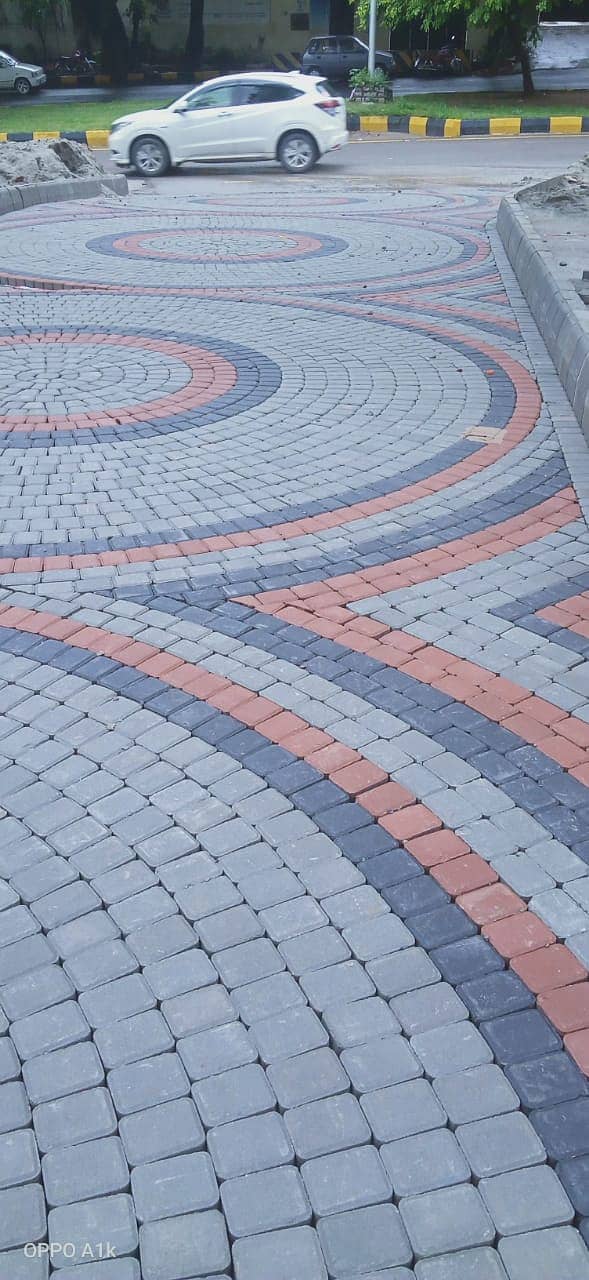 Fan shaped Paver|outdoor tiles|paving stone|Tuff tiles | Flooring 5