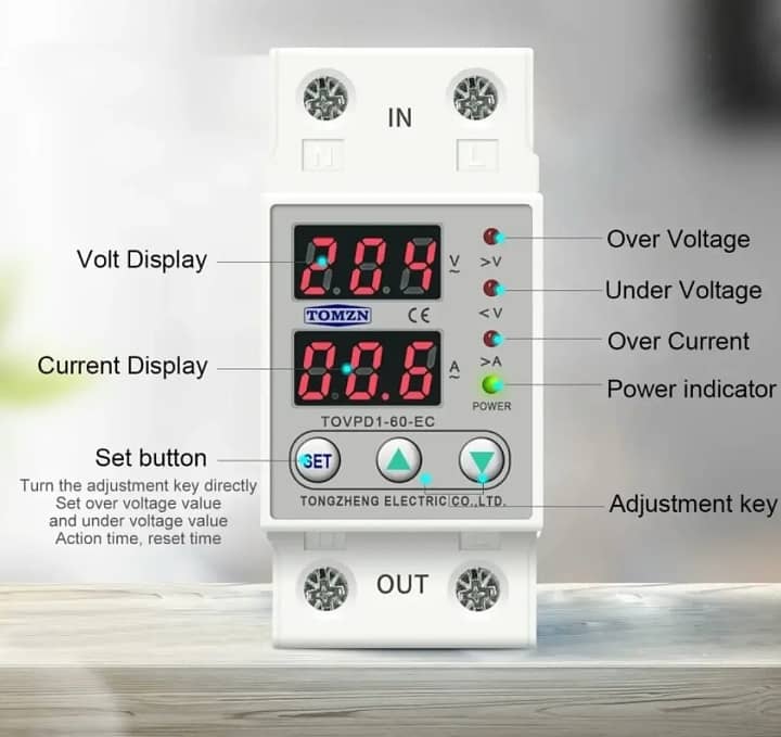 VOLTAGE PROTECTION AND CURRENT PROTECTION DEVICE (TOMZN) 63A 0