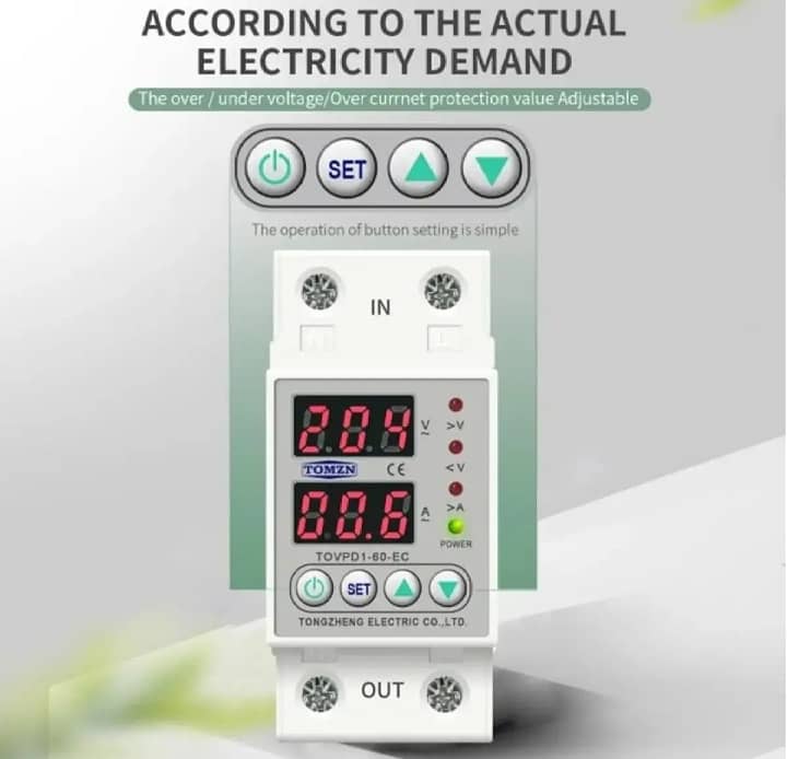 VOLTAGE PROTECTION AND CURRENT PROTECTION DEVICE (TOMZN) 63A 3