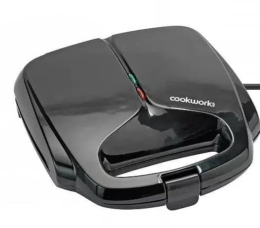 Cookworks 2 Portion Sandwich Toaster - Black ag140 01 c64 0