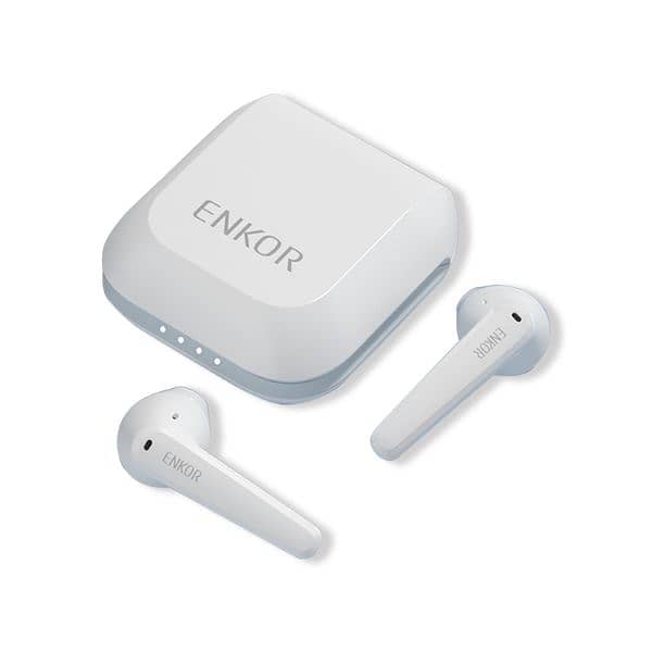 Enkor LilyPods semi-in-ear true wireless dynamic noise-canceling. 2