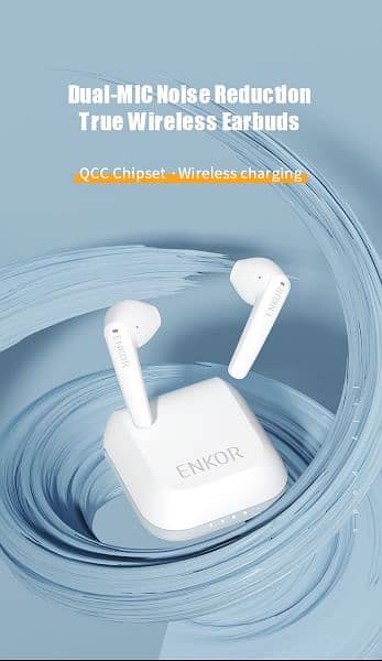 Enkor LilyPods semi-in-ear true wireless dynamic noise-canceling. 7