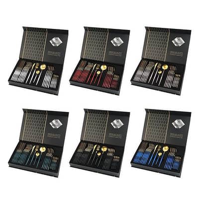 New Golden Black Stenless steel Cutlery Set
