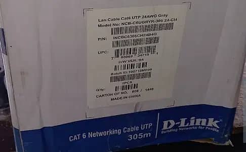 Dlink Cat6 UTP Copper cable 4