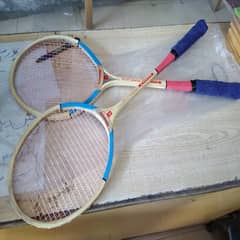 Wooden Badminton Rackets 12pcs Pack With Badminton Net & Shuttle