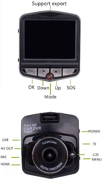Mini Car DVR GT300 Camera Camcorder 1080P Full HD Video regi 9