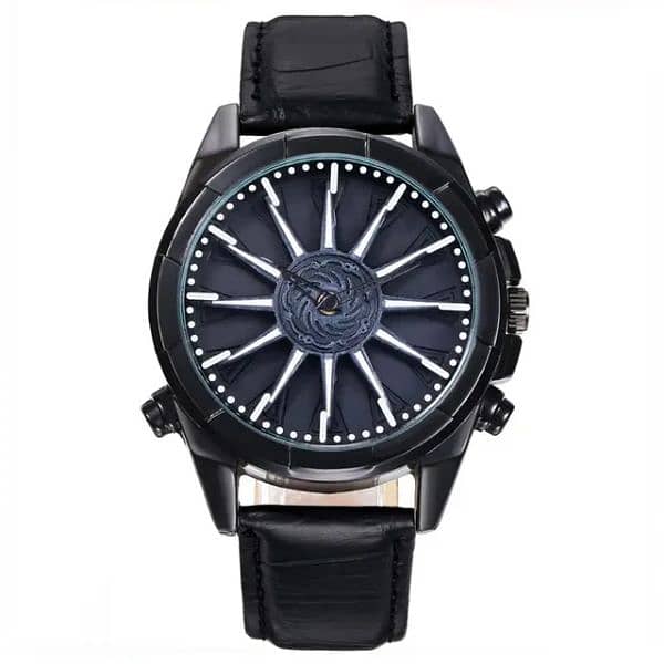 Rotating Car Rim Style Wrist Watches 1