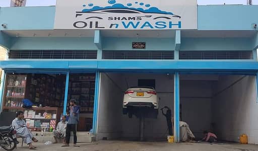 Car wash & Oil shop and workshop for rent