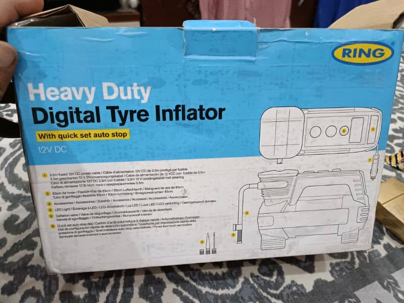 Digital car tyre Air inflator car bike compressor hawa bharne k liye 7