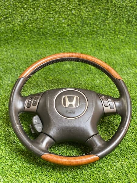 Honda accord + cl9 wooden multimedia steering 4