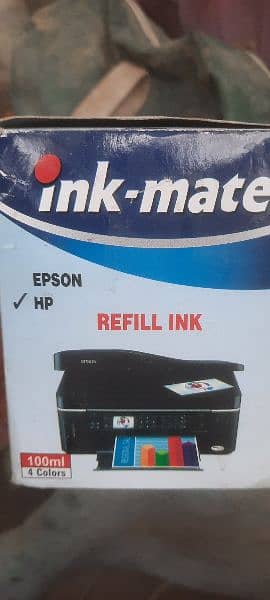 4 colors of printer ink . 1