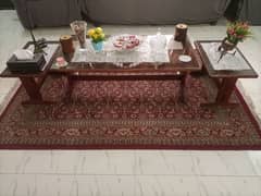 center table with 2 side tables
