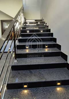 Marble and granite for flooring , stairsteps , vanity , kitchen slab