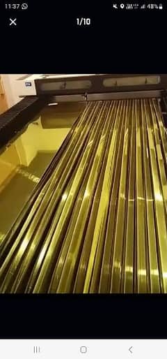 golden acrylic strips