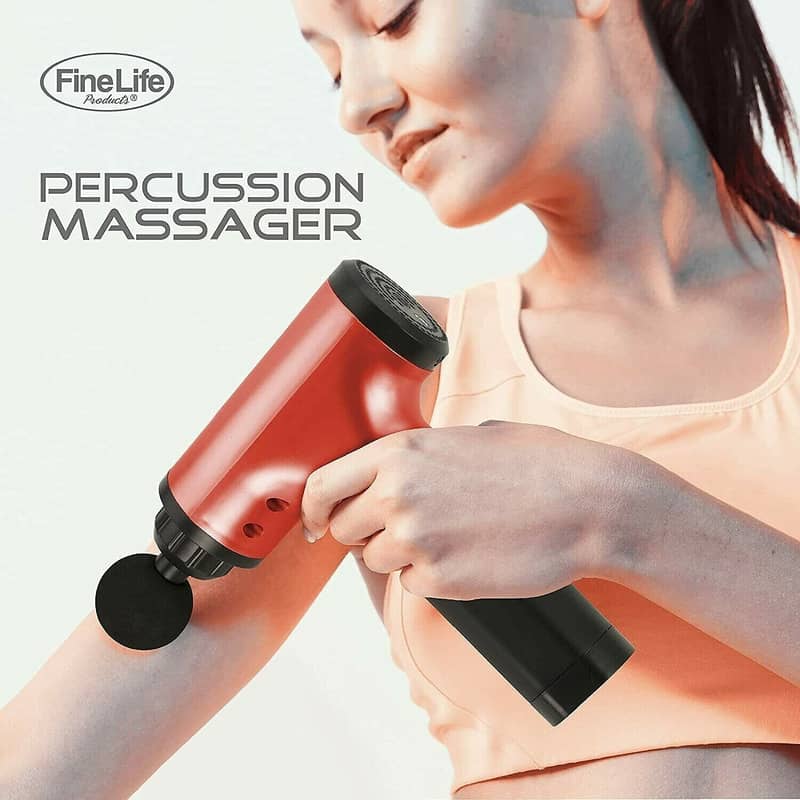 FineLife Products Deep Tissue Percussion Red Massage Gun 1
