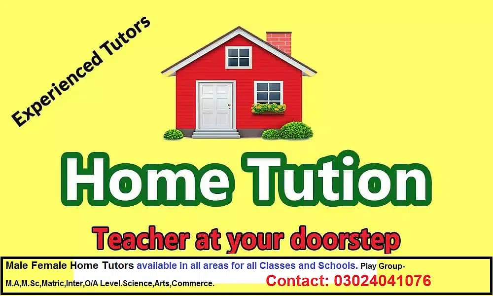 Home Tuition Male Female Teachers/Tutors available for all Classes 0