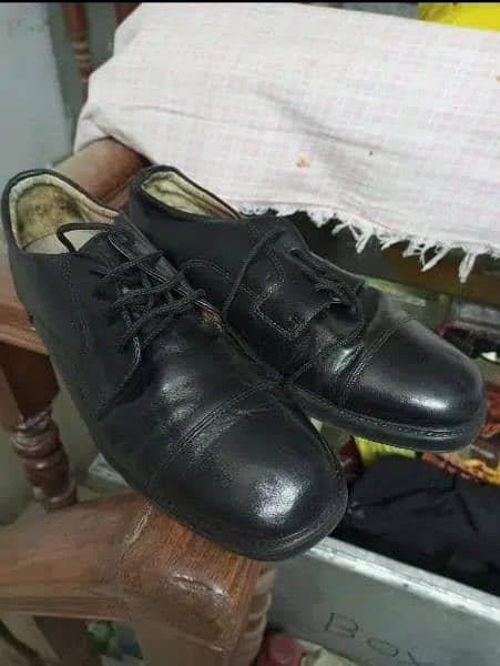 Black Leather shoes size 9 1