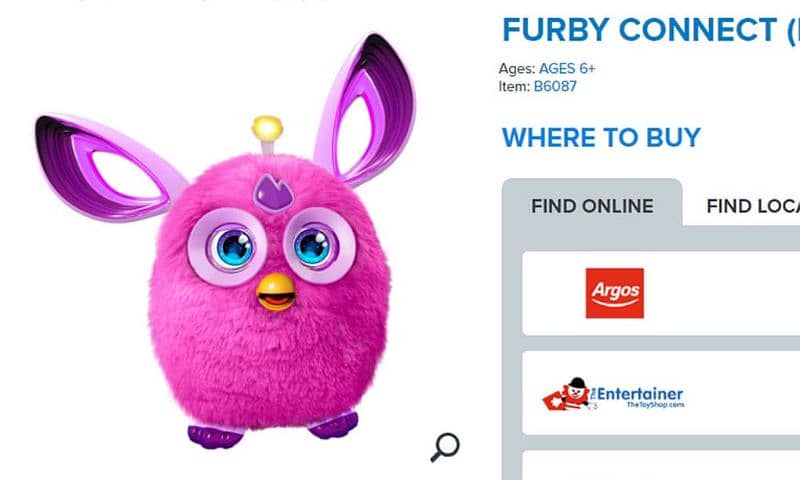 Furby Connect 2016 Hasbro pink Bluetooth answering  talking laughing 3