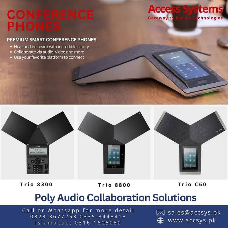 Video conference Logitech Group PTZ Pro2 Aver VC520 Pro2 Poly Trio8800 1
