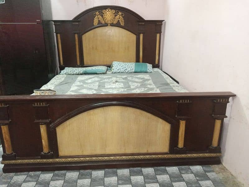 wood Double bed sale 1