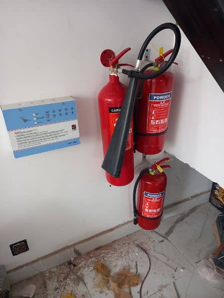 fire alarm system, fire extinguisher 6