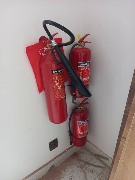 fire alarm system, fire extinguisher 7