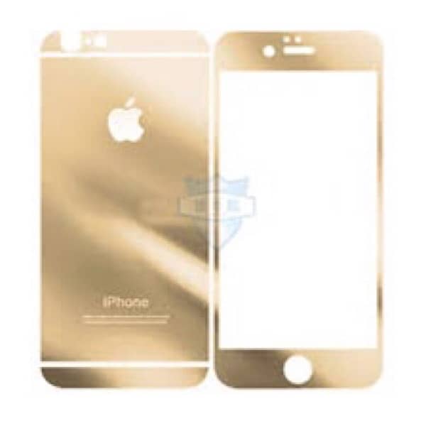 luxury Plating Tempered Glass iPhone 6 7 8 plus Gold (Front\Back Sides 1