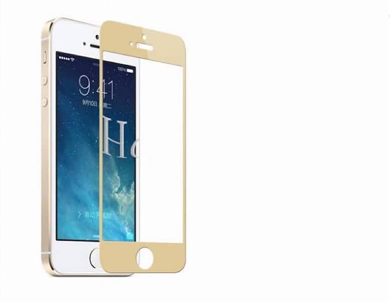 luxury Plating Tempered Glass iPhone 6 7 8 plus Gold (Front\Back Sides 2