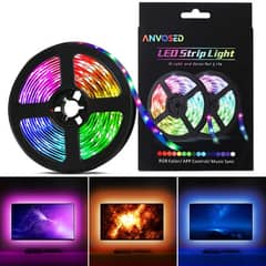 ANVOSED LED Strip Lights 3m with APP Remote, Music Sync, for Bedroom