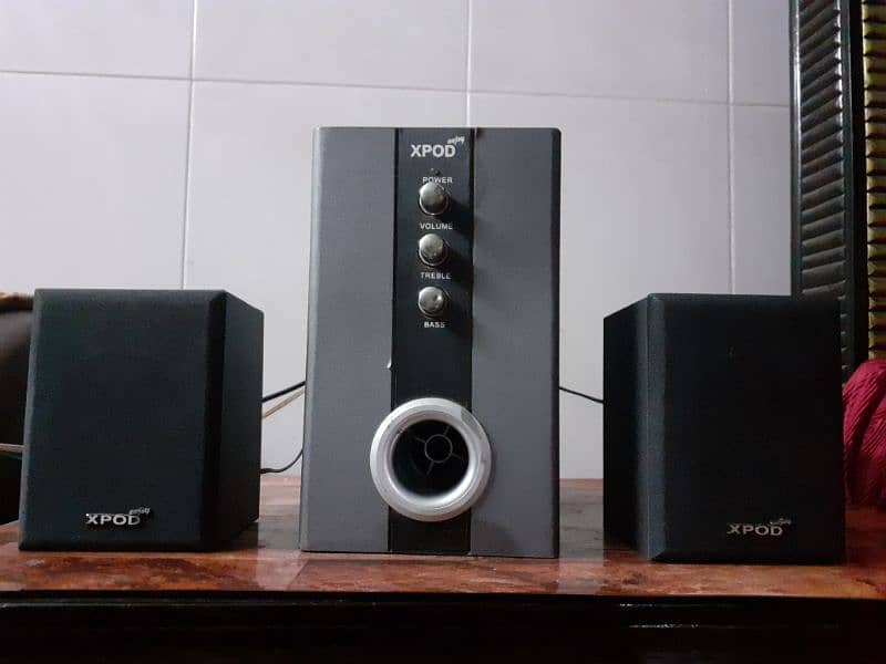 Xpod Sound System Music System with Boofers Voofers two Speakers Aux 3