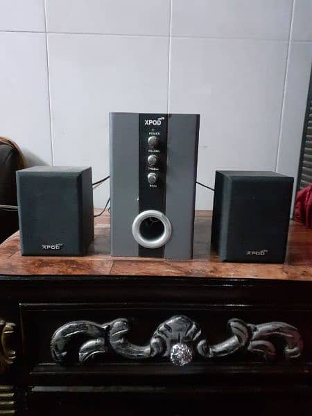 Xpod Sound System Music System with Boofers Voofers two Speakers Aux 6