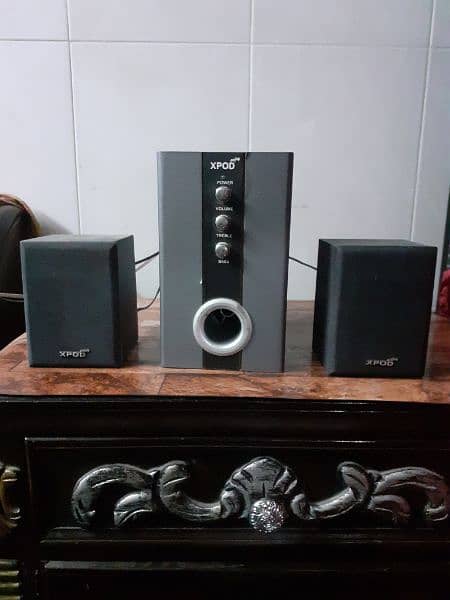 Xpod Sound System Music System with Boofers Voofers two Speakers Aux 7