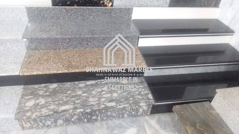 Marble & Granite for flooring ,kitchen counter top ,stairsteps ,vanity 7
