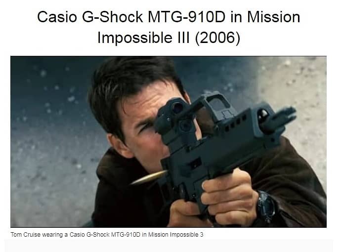 CASIO G-Shock MTG 910D Tom Cruise Mi3 (Original) 1
