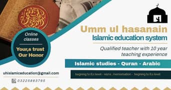 Online teacher for Quran , Arabic and Islamic studies