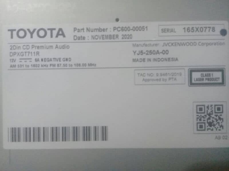 Toyota yaris Audio . 1.3 03237867517 2